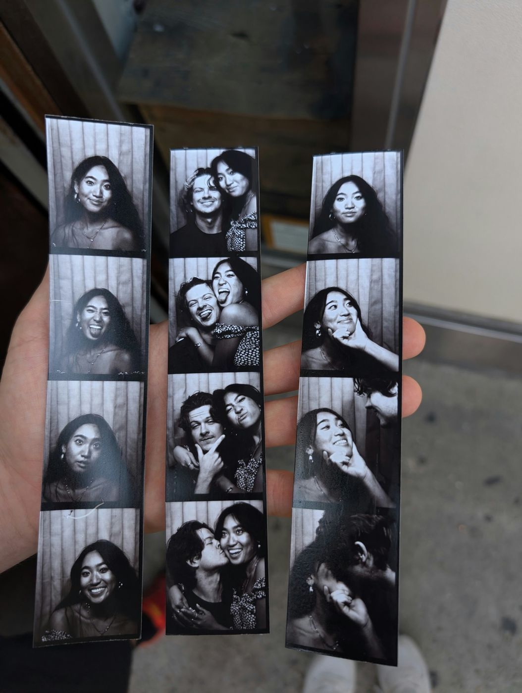 Bandes photo imprimées par le photobooth